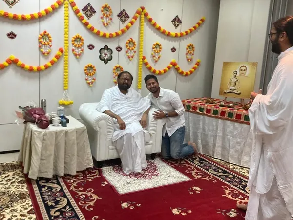 Sit with a spiritual guru connected to Gandhi's mentor.